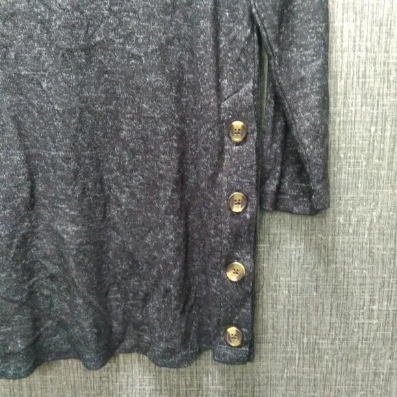 NWT Bobeau Knit Sweater – Heathered Gray, Size SP, 3/4 Sleeve - Picture 2 of 5